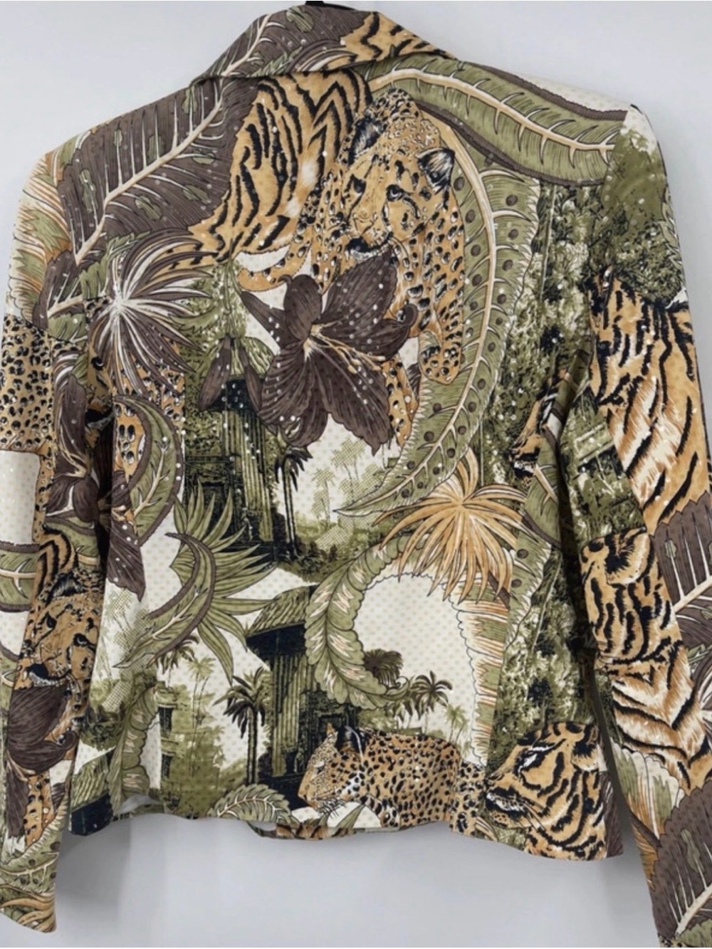monaco Olive, Brown & Tan Jungle Print Cardigan